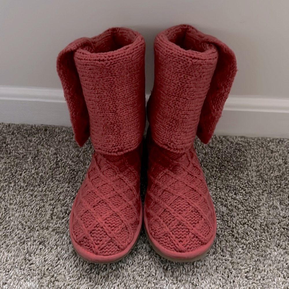 UGG Cardy Button Lattice Knit Boots